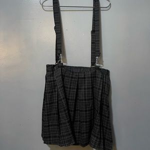 NEW Grey pleated skirt with suspenders
